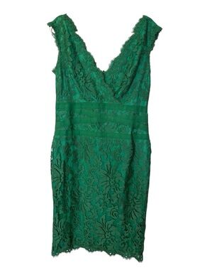 ⭐️ Tadashi Shoji Green Lace Dress - size 14